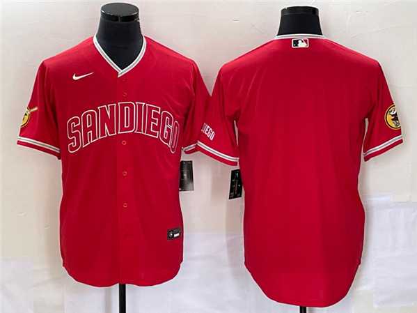 Men%27s San Diego Padres Blank Red Cool Base Stitched Baseball Jersey->san diego padres->MLB Jersey